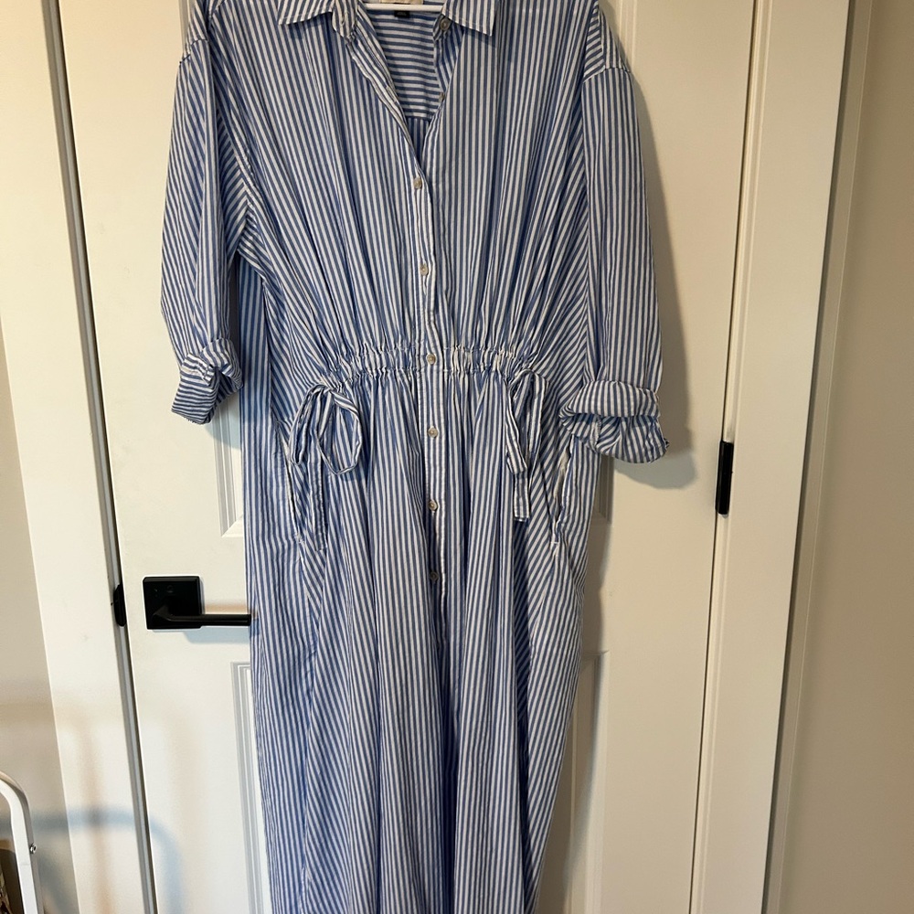 Universal Thread Light Blue Striped Long Sleeve D… - image 2